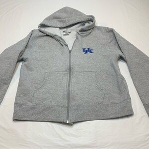 Stin & Ocean NCAA University Of Kentucky Wildcats Gray Full Zip Hoodie Womens L